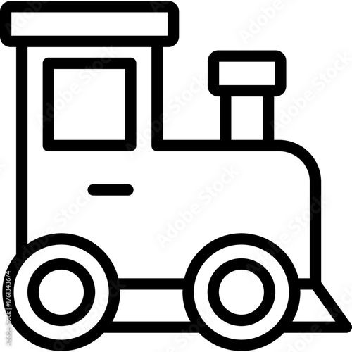 train icon illustration design with outline