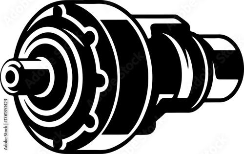 Starter motor silhouette vector illustration