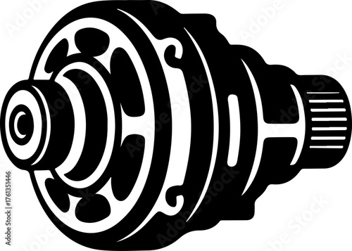 Starter motor silhouette vector illustration