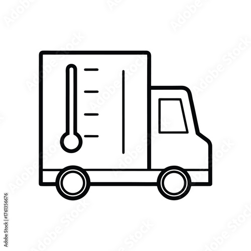 Thermometer Inside Refrigerated Truck Illustration