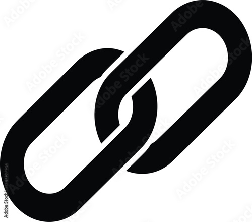 Hyperlink Chain Icon - Website Connection, Linkage, Network, and URL Vector