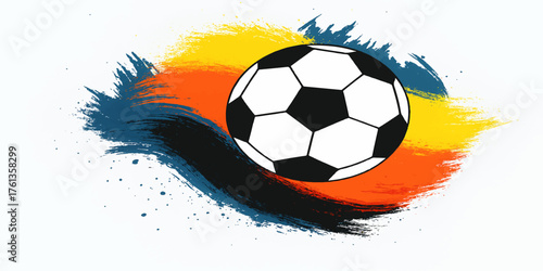 A blazing soccer ball engulfed in flames against a black background, ready for the game