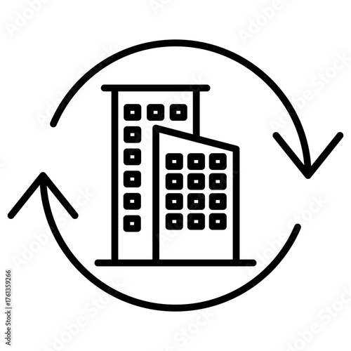 Asset Life Ecycle Outline Icon