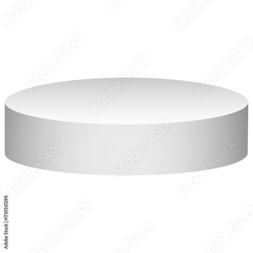 White Podium 3d Display Product Placement Design Template Illustration