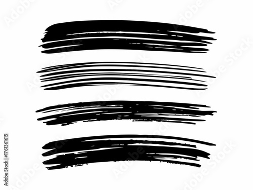 Wallpaper Mural Thick rough paint stroke dry brush texture vector illustration scalable eps icon Torontodigital.ca