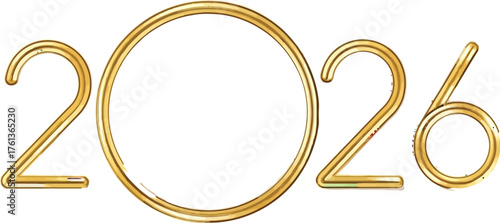 Elegant golden 2026 countdown clock for New Year celebrations and festive designs, projecting a sense of time, hope, and anticipation for the future
