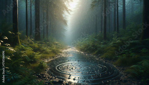Rain in the forest