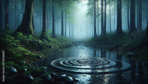 Rain in the forest