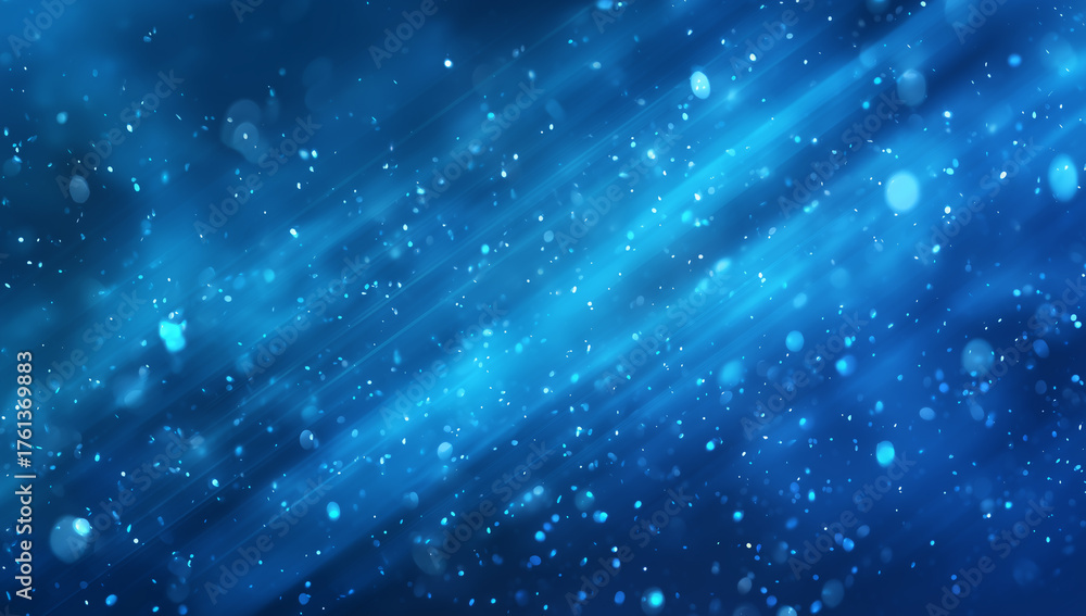 Fototapeta premium クールな輝き：青とシルバーのグリッター