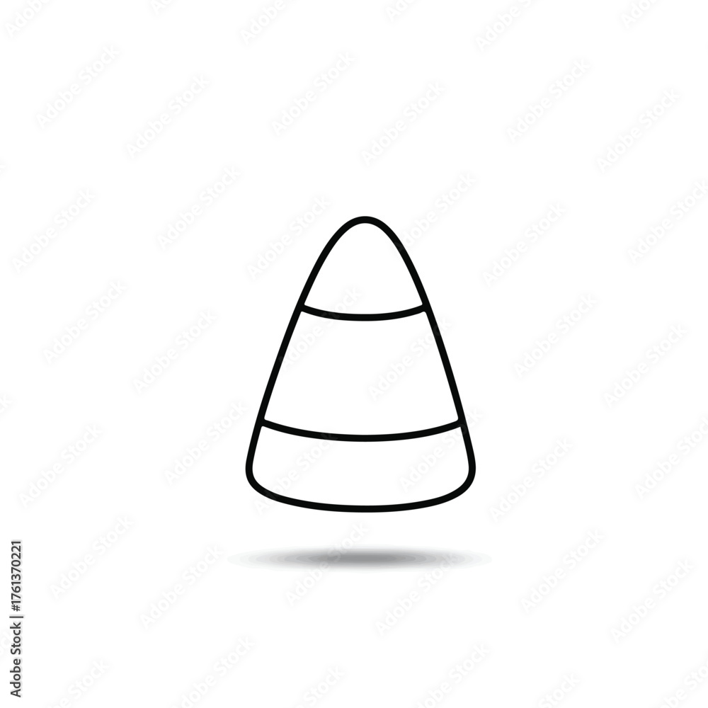 Fototapeta premium Simple line drawing of a candy on a white background
