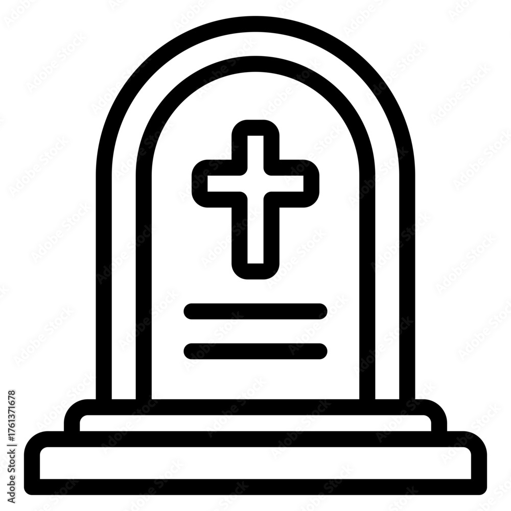 Obraz premium Cemetery Gravestone Icon