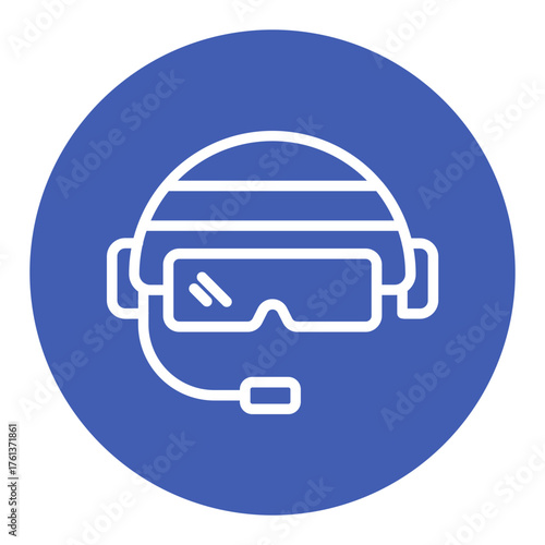Pilot Helmet Vector Icons