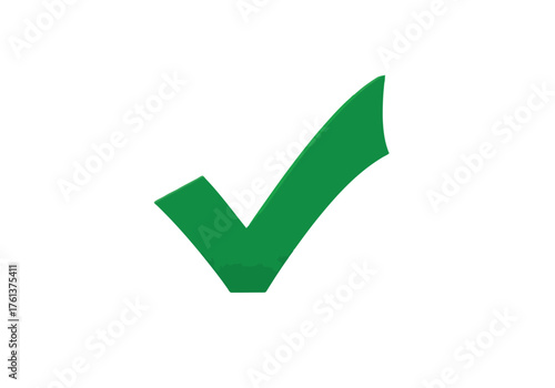 Vector illustration of green check mark