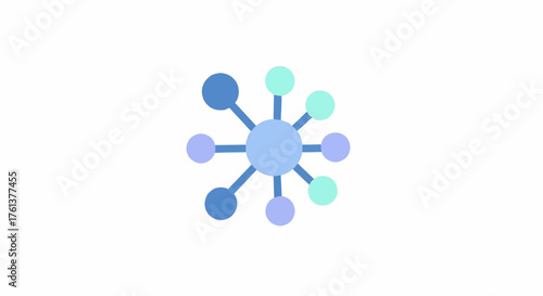 AI Technology Flat Icon Minimal Vector Illustration of Data