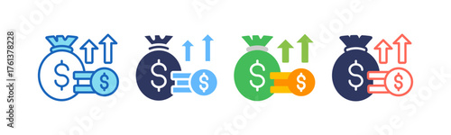 Revenue multistyle icon
