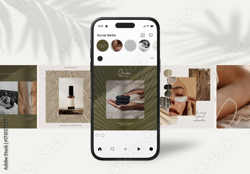 Social Media Post Phone Screen Mockup