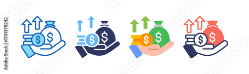 Profit multistyle icon