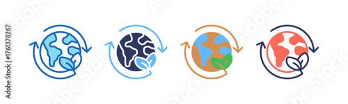 Sustainability multistyle icon