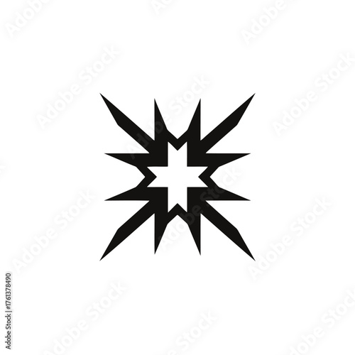 Vector illustration of abstract starburst shape