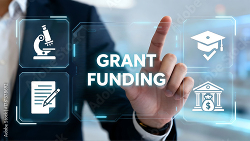GRANT FUNDING. Concept of business, education grants funding. Innovation Grant Fund Application.