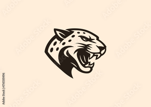 A jaguar head logo representing agility, strength, and precision, crafted in sharp geometric line art