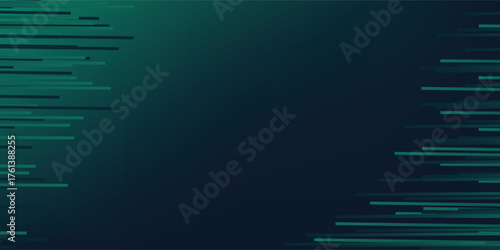 Digital technology speed connect blue green background, cyber nano information, abstract communication, innovation future tech data, internet network connection, Ai big data, line dot illustration