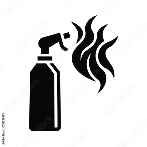 Flame Retardant Spray Safety Icon