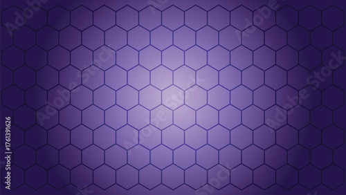 Abstract Purple Hexagon Pattern Background with Subtle Light Effect Design