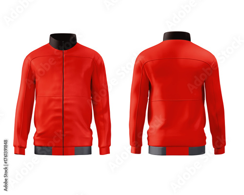 Training Jacket Mockup Transparant Background