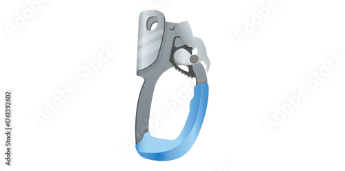 Realistic Silver Metal Clasp Vector Illustration.	