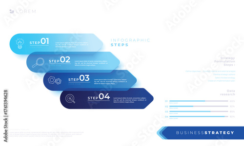 Hexagonal Blue Business Infographic, Abstract presentation, blue color identity presentation background, banner template, brochure, marketing presentation