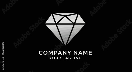 Elegant Diamond Logo Design for Jewelry or Luxury Brand Identity.
