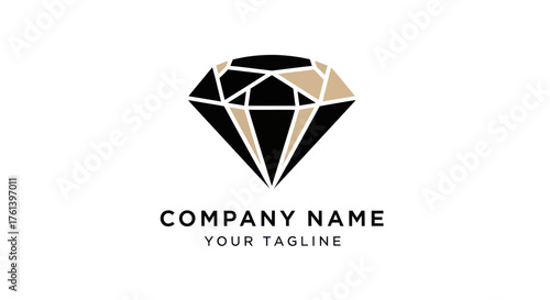 Elegant diamond logo design representing luxury and sophistication for branding purposes.