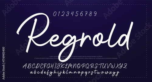 signature Font Calligraphy Logotype Script Brush Font Type Font lettering handwritten