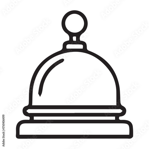 Desk bell vector illustration of a classic service bell used in hotels and receptions on a clean white background