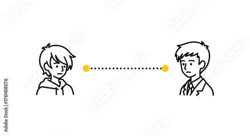 Social Distancing Between Two People Maintaining Personal Space During Pandemic Times
