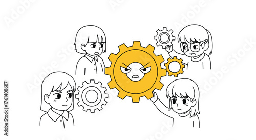 Understanding Teamwork Dynamics Through Interlocking Gears and Concerned Faces