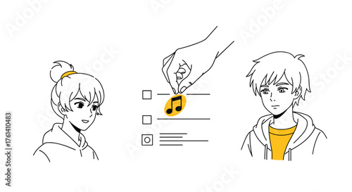 Choosing Musical Notes for Two People To Enjoy Together