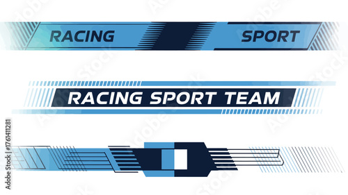 Sport Car Decal and Stripe Vector Set,  Collection of racing stripe designs for car wraps, speed line graphics, motorsport decals, automotive illustration, and custom vehicle decoration projects.