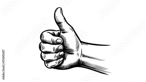 a human hand showing thumbs up gesture, symbolizing approval, success, agreement, and positivity.