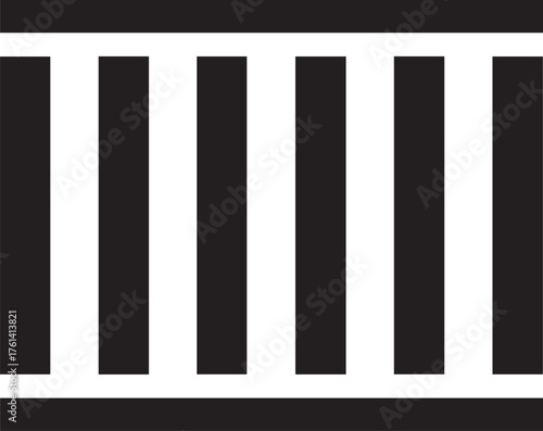 Black and white striped pattern with horizontal lines Keywords: abstract, background, black