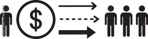 Icon Representing Money Transfer to People finance