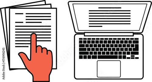 Document management system and laptop for digital transformation