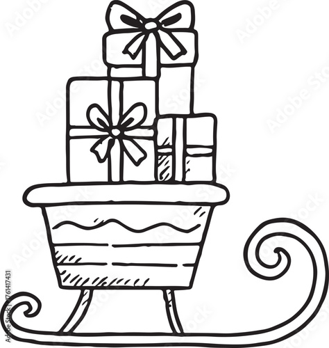 A collection of festive gift boxes and presents tied with colorful bows and ribbons, perfect for Christmas, holidays, birthdays, or any happy celebration design
