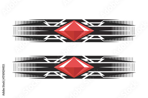 High-Speed Racing Car Decals and Stripe Vector Set – Modern sporty car sticker designs, racing lines, and vinyl wrap templates ideal for auto modification, tuning graphics, 