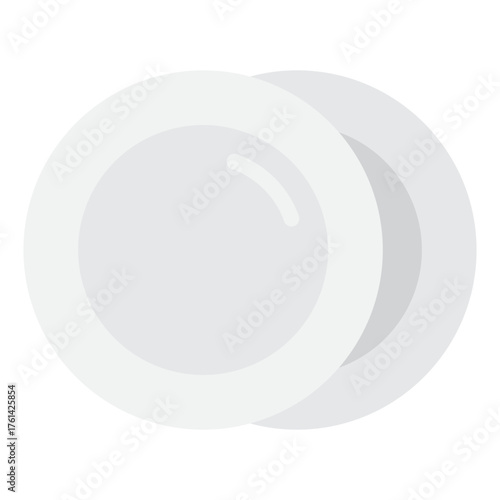 Simple vector illustration of a set of plates.