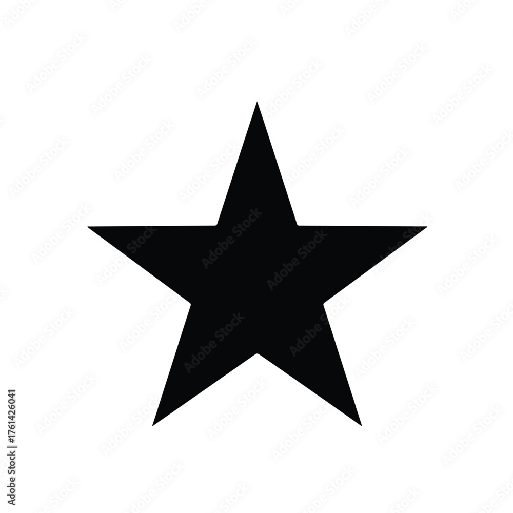 Obraz premium Vector art of black star shape