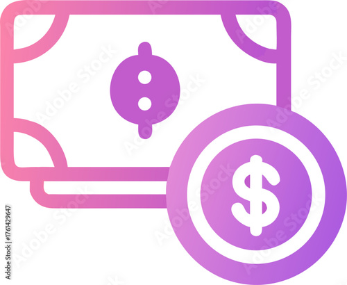 vector illustration of a dollar sign on green background