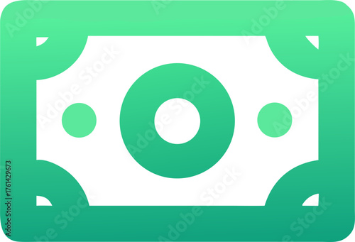 vector illustration of a dollar sign on green background