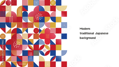モダンで伝統的な日本の背景デザイン_フルHD
